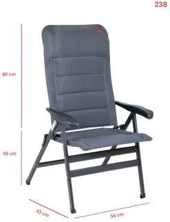 Crespo Air-Deluxe AP-238 Standenstoel - Grijs -Winkel Voor Kampeerartikelen 1149129 12 1 1