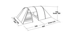Easy Camp Galaxy 400 Gold Red Tunneltent - 4 Personen 9 Easy Camp Galaxy 400 Gold Red Tunneltent - 4 Personen -Winkel Voor Kampeerartikelen 120355 galaxy 400 gold red drawing perspective2