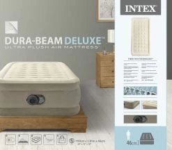 Intex Ultra Plush Luchtbed - Eenpersoons - Ingebouwde Elektrische Pomp -Winkel Voor Kampeerartikelen 1663 1900 64426nd pkg 2023 300