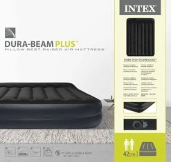 Intex Pillow Rest Raised Luchtbed - Queensize - Ingebouwde Elektrische Pomp -Winkel Voor Kampeerartikelen 1810 1900 64124nd pkg 2023 300
