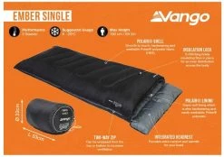 Vango Ember Slaapzak - Zwart -Winkel Voor Kampeerartikelen 1900 1783 ember single 2 1