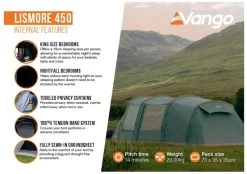 Vango Lismore 450 Tunneltent - 4 Persoons - Groen -Winkel Voor Kampeerartikelen 1900 1783 lismore 450 package 4