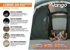 Vango Lismore Air 450 Opblaasbare Tunneltent - 4 Persoons - Groen -Winkel Voor Kampeerartikelen 1900 1783 lismore air 450 package 4