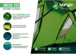 Vango Omega 250 Tunneltent - 2 Persoons - Groen -Winkel Voor Kampeerartikelen 1900 1783 omega 250 8