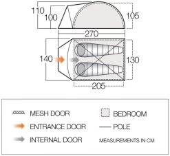 Vango Tay 200 Koepeltent - 2 Persoons - Groen 15 Vango Tay 200 Koepeltent - 2 Persoons - Groen -Winkel Voor Kampeerartikelen 1900 1783 tay 200 1