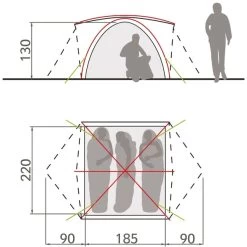 Vaude Campo Grande Koepeltent - 3-4 Persoons - Groen 9 Vaude Campo Grande Koepeltent - 3-4 Persoons - Groen -Winkel Voor Kampeerartikelen 1900 1883 14225 g 5