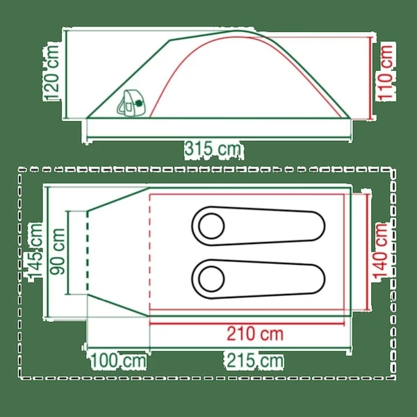 Coleman Darwin 2 Plus Koepeltent - 2 Persoons 4 Coleman Darwin 2 Plus Koepeltent - 2 Persoons - Afbeelding 2