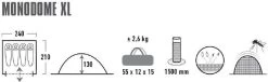 High Peak Monodome XL Koepeltent - 4 Persoons - Pearl -Winkel Voor Kampeerartikelen 370 1200 4001690103121.pt01