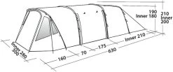 Easy Camp Palmdale 500 LUX Tunneltent - 5 Persoons 22 Easy Camp Palmdale 500 LUX Tunneltent - 5 Persoons -Winkel Voor Kampeerartikelen 501 1200 120370 palmdale 500 lux drawing perspective2
