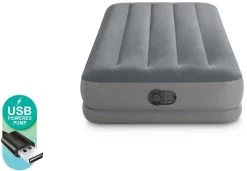 Intex Prestige Mid-Rise Luchtbed - Eenpersoons - Ingebouwde Elektrische Pomp -Winkel Voor Kampeerartikelen 833 1200 intex twin prestige mid rise luchtbed 1 persoons 1