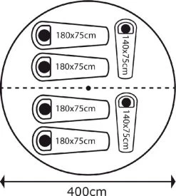 Bo-Camp Urban Outdoor Streeterville Bell Tent - 6 Persoons -Winkel Voor Kampeerartikelen 900 825 4472500 08