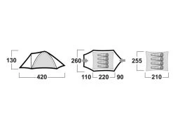 Husky Bizon Koepeltent - 4+ Persoons -Winkel Voor Kampeerartikelen bizon afmetingen