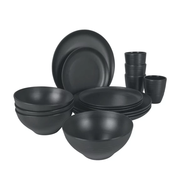 Bo-Camp Orville Melamine Serviesset - 16-delig - Antraciet 3 Bo-Camp Orville Melamine Serviesset - 16-delig - Antraciet
