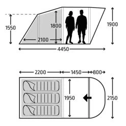 Kampa Brean 3 Air Opblaasbare Tunneltent - 3 Persoons 19 Kampa Brean 3 Air Opblaasbare Tunneltent - 3 Persoons -Winkel Voor Kampeerartikelen brean3air 1