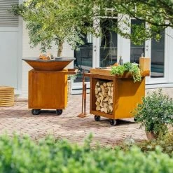 OFYR Mise En Place Table 65 PRO Corten - Teak Wood -Winkel Voor Kampeerartikelen ofyr mise en place table 65 pro corten teak wood 5